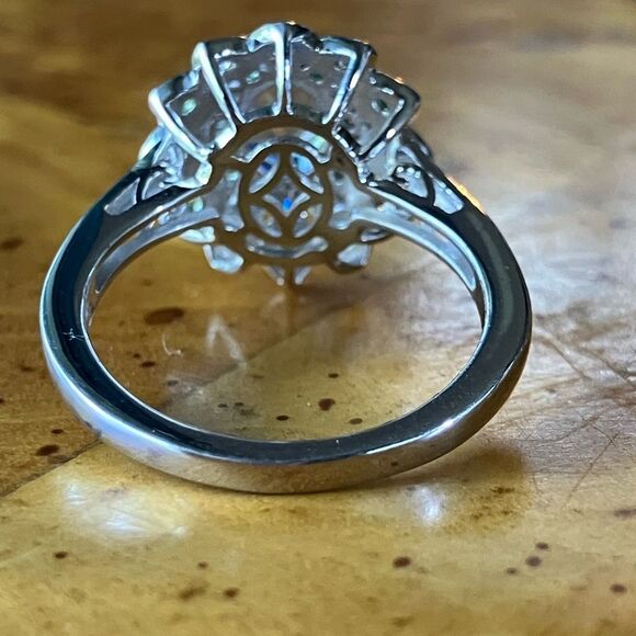 Natural Tanzanite Tsavorite Garnet Sterling Silver Ring Size 7 - Picture 5 of 9